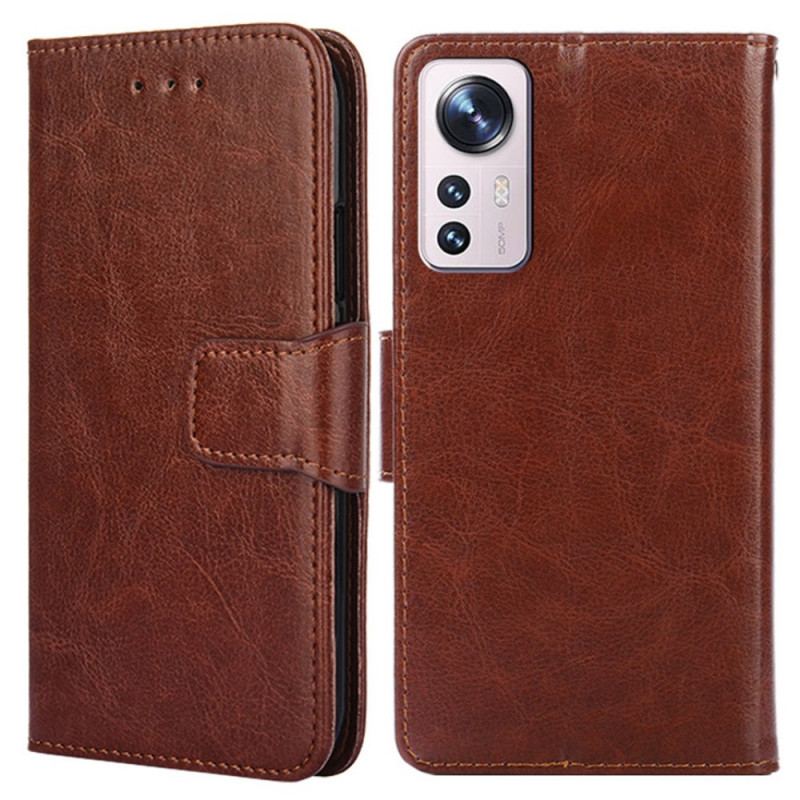 Capa Flip Para Xiaomi 12 Pro Estilo Vintage De Couro