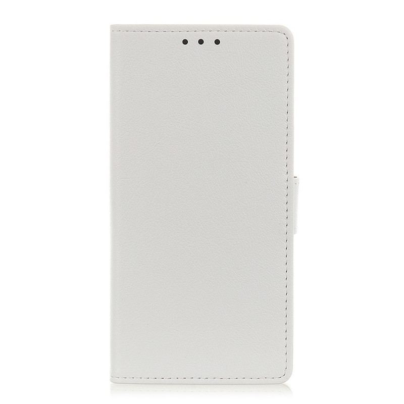 Capa Folio Para Xiaomi 12 Pro Efeito Couro Brilhante Simples