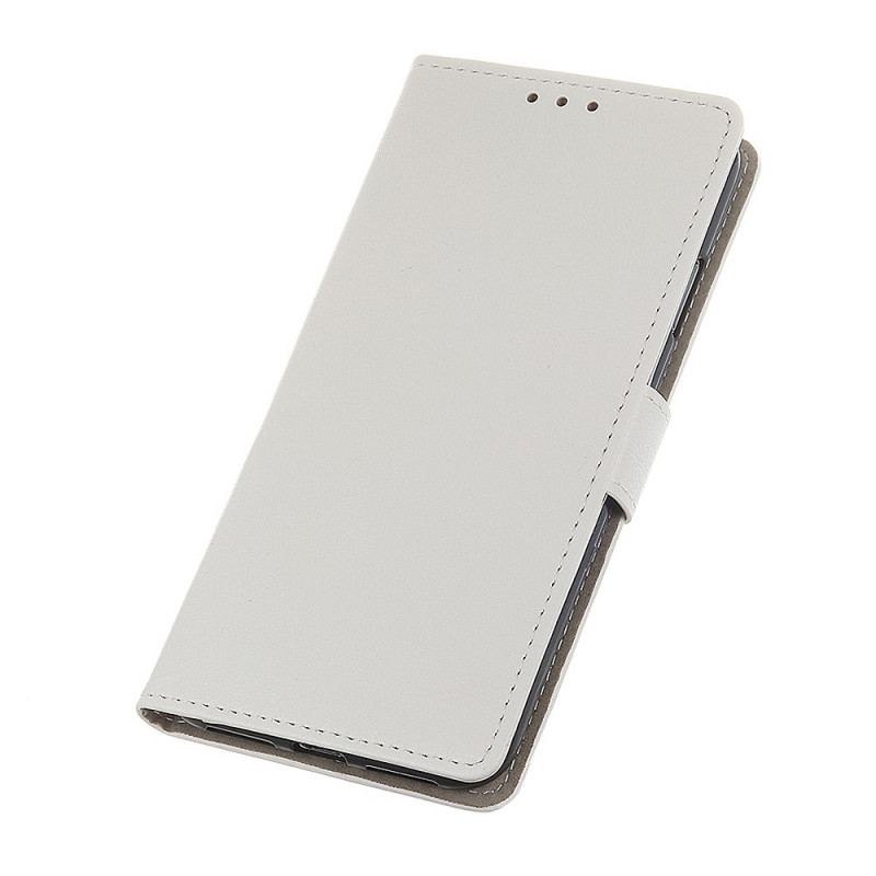 Capa Folio Para Xiaomi 12 Pro Efeito Couro Brilhante Simples