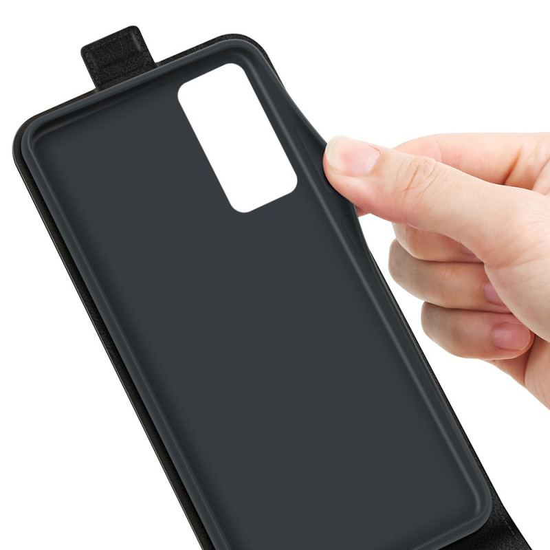 Capa Folio Para Xiaomi 12 Pro Flip Efeito De Couro Com Aba Vertical