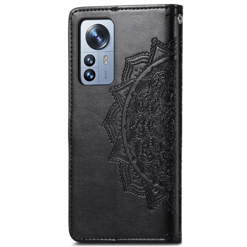 Capa Folio Para Xiaomi 12 Pro Mandala Idade Média