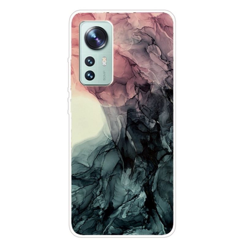 Capa Para Xiaomi 12 Pro Aquarela Mármore Silicone