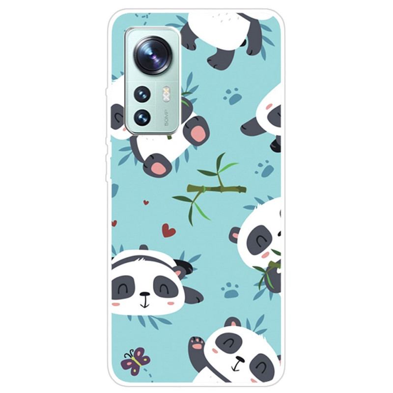 Capa Para Xiaomi 12 Pro Bando De Pandas De Silicone