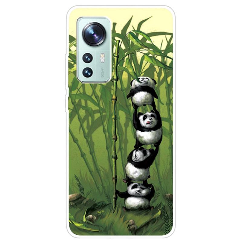 Capa Para Xiaomi 12 Pro Bando De Pandas De Silicone