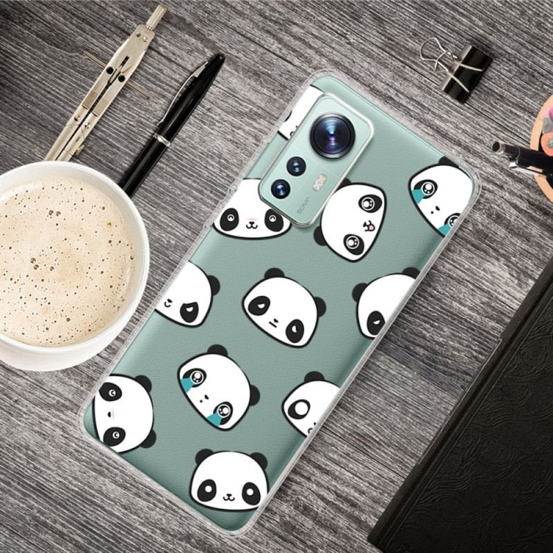 Capa Para Xiaomi 12 Pro Cabeças De Panda