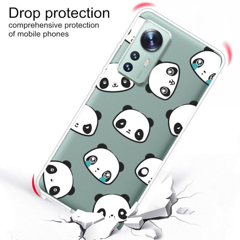 Capa Para Xiaomi 12 Pro Cabeças De Panda