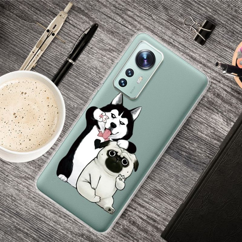 Capa Para Xiaomi 12 Pro Cachorros Engraçados De Silicone