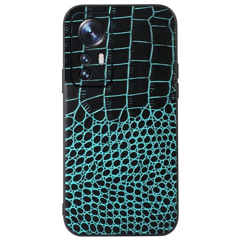 Capa Para Xiaomi 12 Pro Couro Efeito Crocodilo