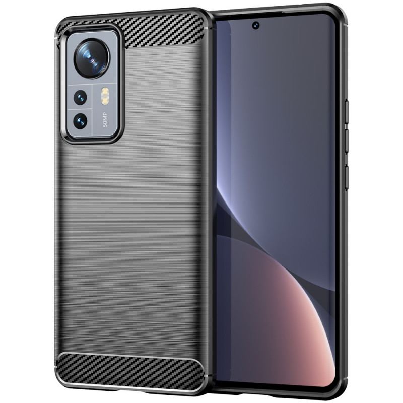 Capa Para Xiaomi 12 Pro Fibra De Carbono Escovada