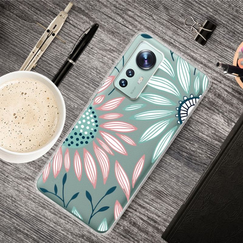 Capa Para Xiaomi 12 Pro Flor De Silicone