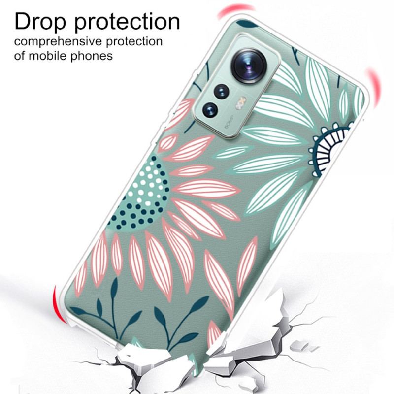 Capa Para Xiaomi 12 Pro Flor De Silicone