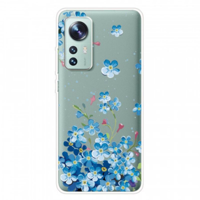 Capa Para Xiaomi 12 Pro Flores Azuis