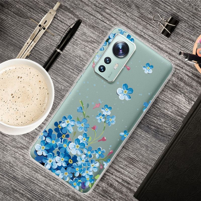 Capa Para Xiaomi 12 Pro Flores Azuis