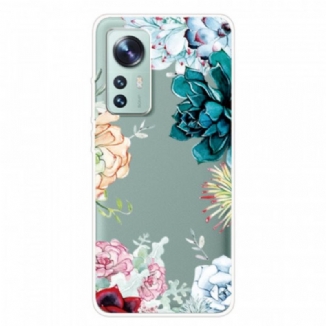 Capa Para Xiaomi 12 Pro Flores Silvestres De Silicone