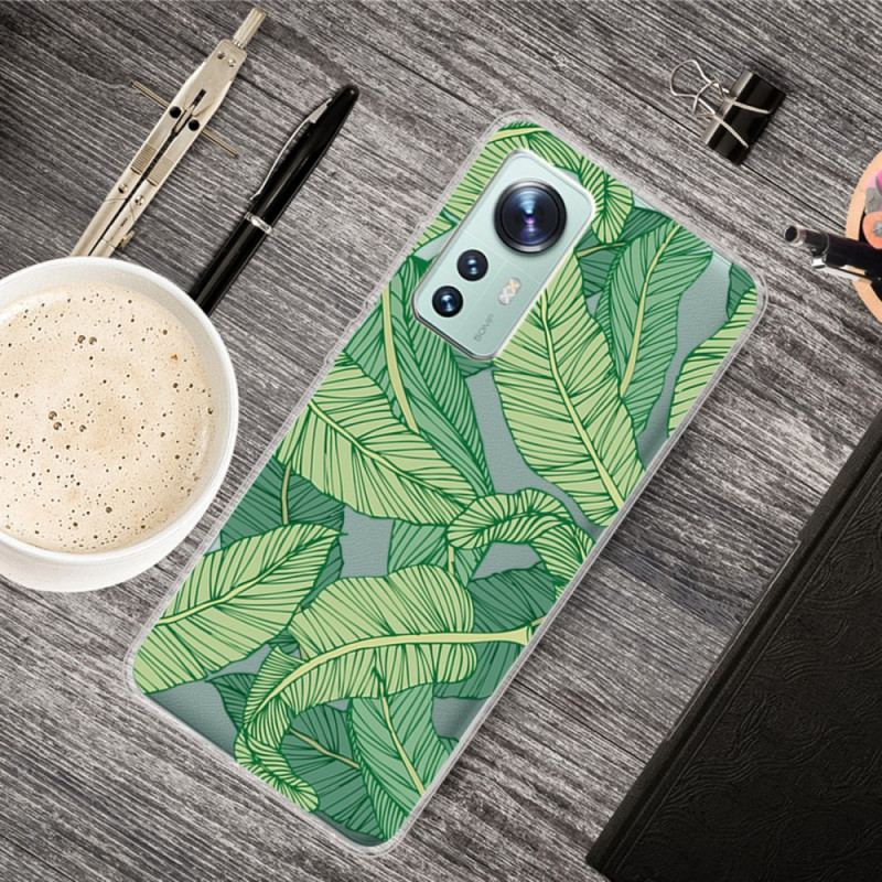 Capa Para Xiaomi 12 Pro Folhas De Silicone