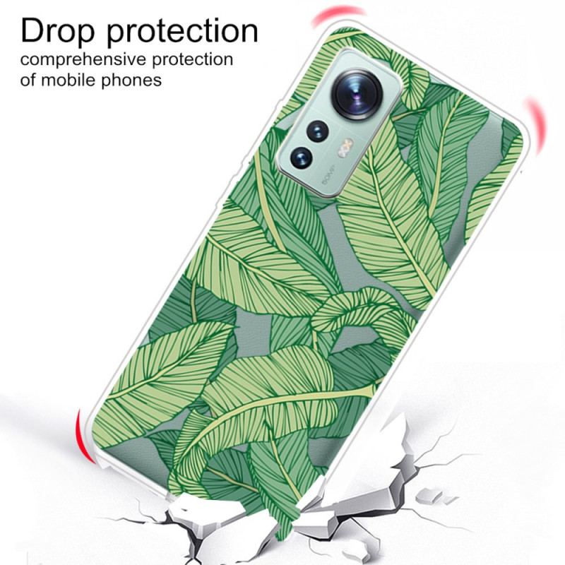 Capa Para Xiaomi 12 Pro Folhas De Silicone