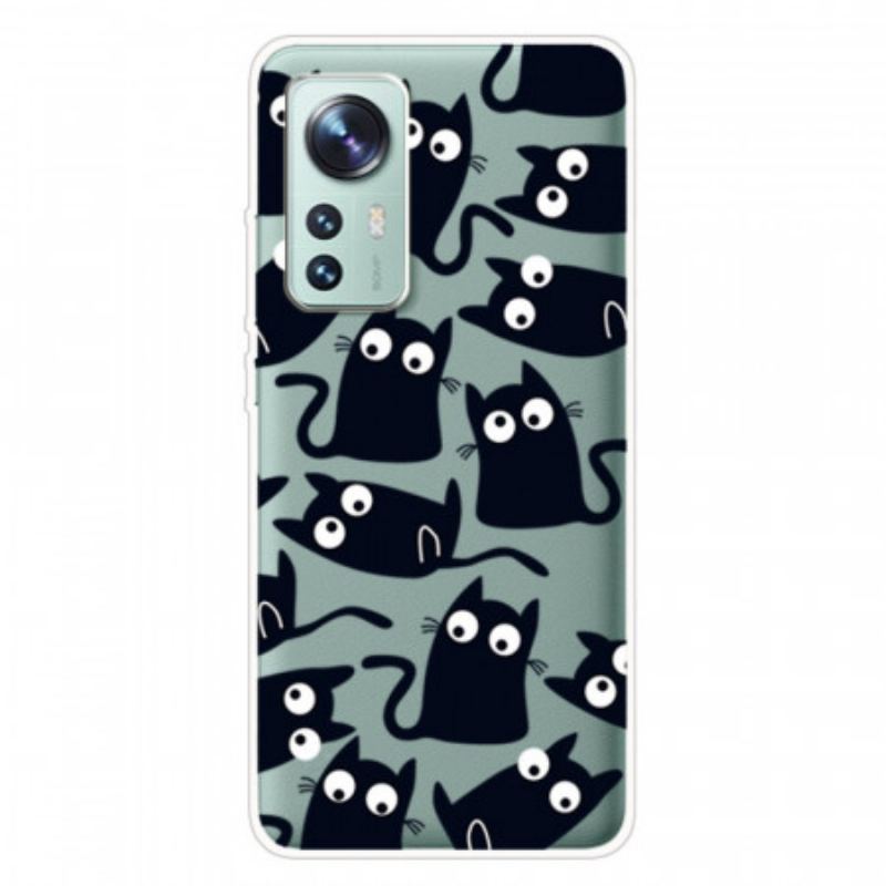 Capa Para Xiaomi 12 Pro Gatos Pequenos De Silicone