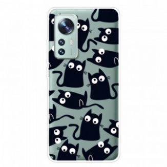 Capa Para Xiaomi 12 Pro Gatos Pequenos De Silicone