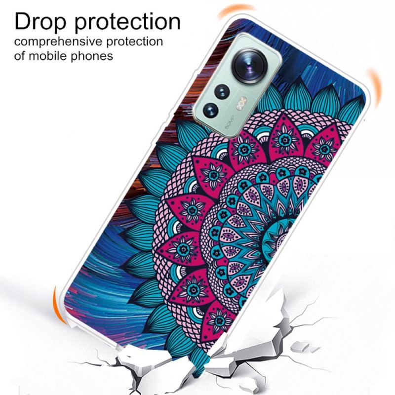 Capa Para Xiaomi 12 Pro Mandala De Silicone