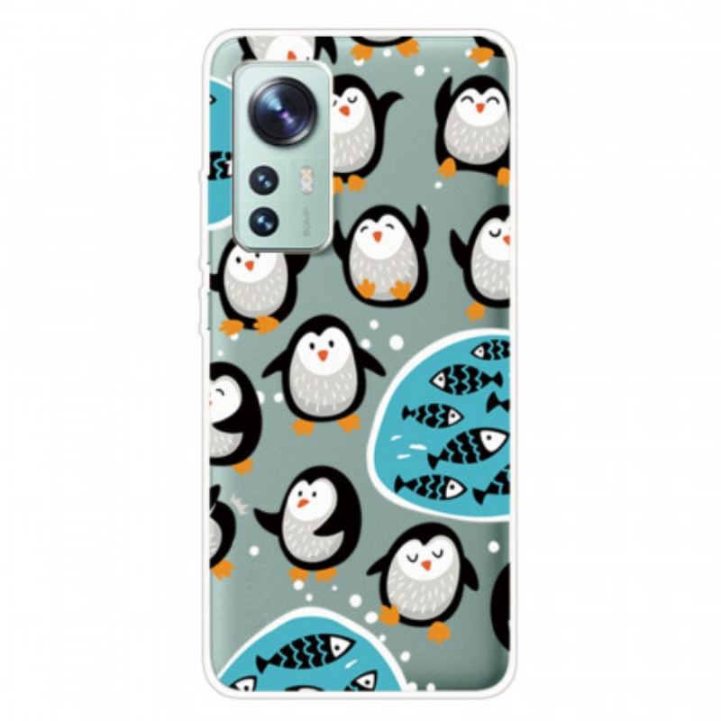 Capa Para Xiaomi 12 Pro Pinguins