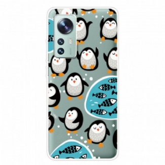 Capa Para Xiaomi 12 Pro Pinguins