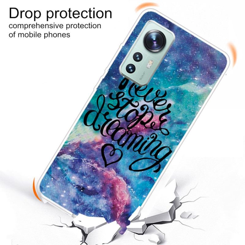 Capa Para Xiaomi 12 Pro Silicone Nunca Pare De Sonhar