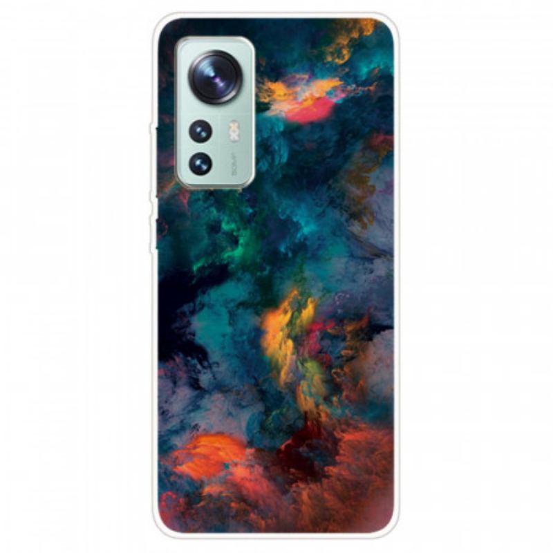 Capa Para Xiaomi 12 Pro Silicone Nuvem Colorida