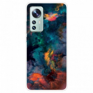 Capa Para Xiaomi 12 Pro Silicone Nuvem Colorida