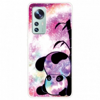 Capa Para Xiaomi 12 Pro Silicone Panda De Cabeça Para Baixo