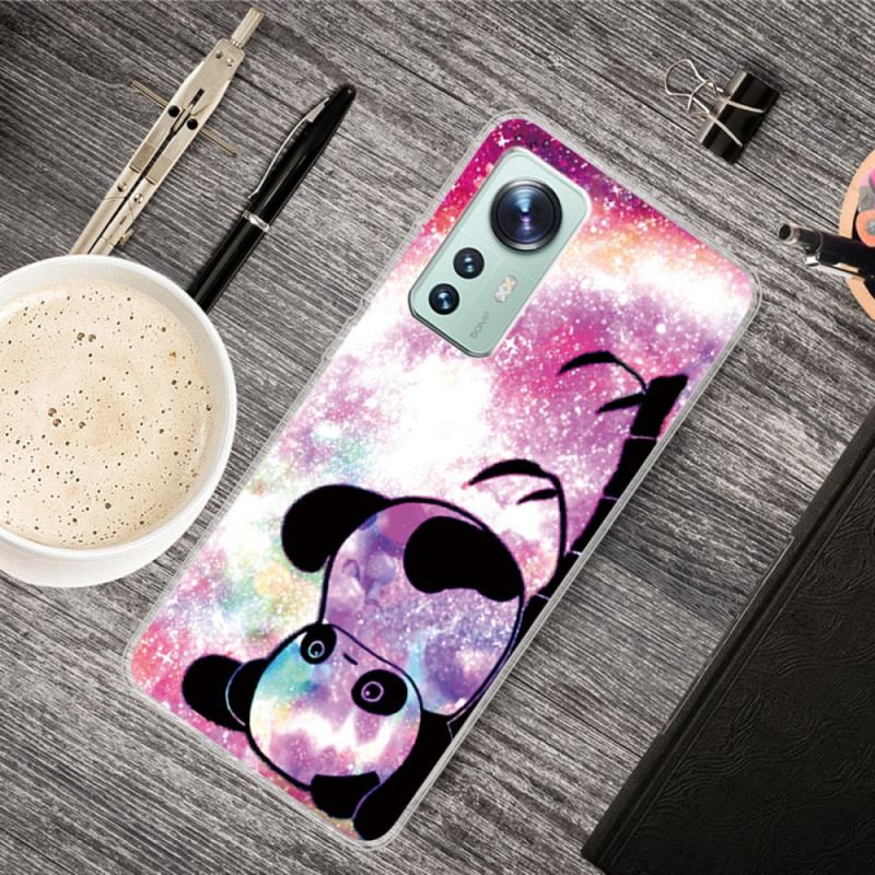 Capa Para Xiaomi 12 Pro Silicone Panda De Cabeça Para Baixo