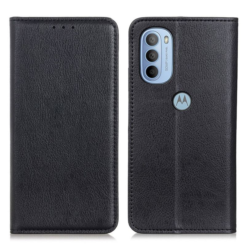 Capa De Celular Para Moto G41 / G31 Flip Couro Rachado Fosco