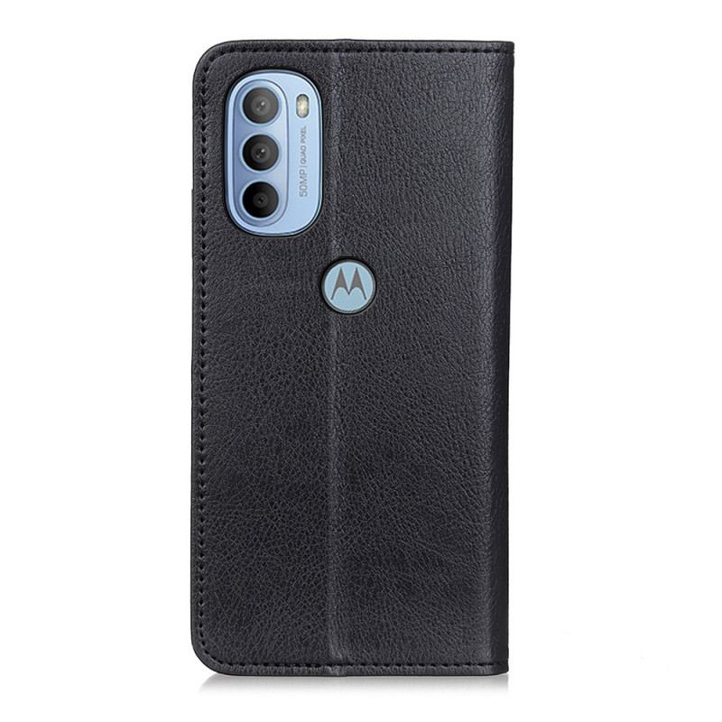 Capa De Celular Para Moto G41 / G31 Flip Couro Rachado Fosco