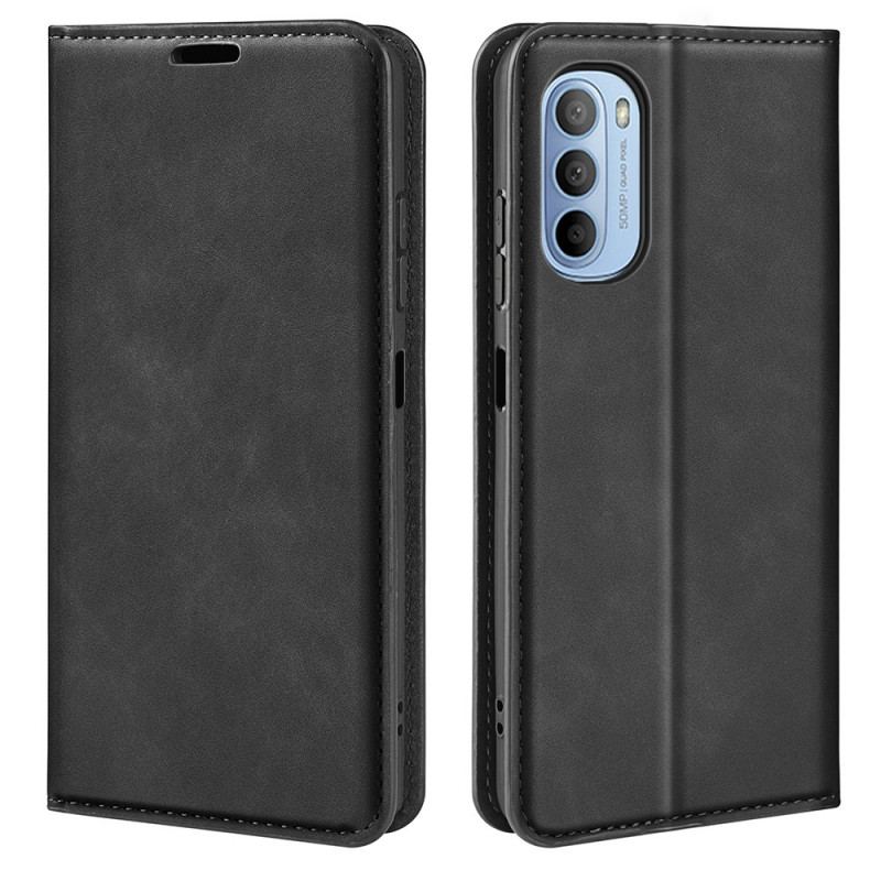 Capa De Celular Para Moto G41 / G31 Flip Efeito Couro Macio Seda