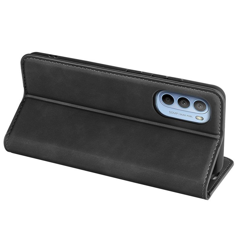 Capa De Celular Para Moto G41 / G31 Flip Efeito Couro Macio Seda