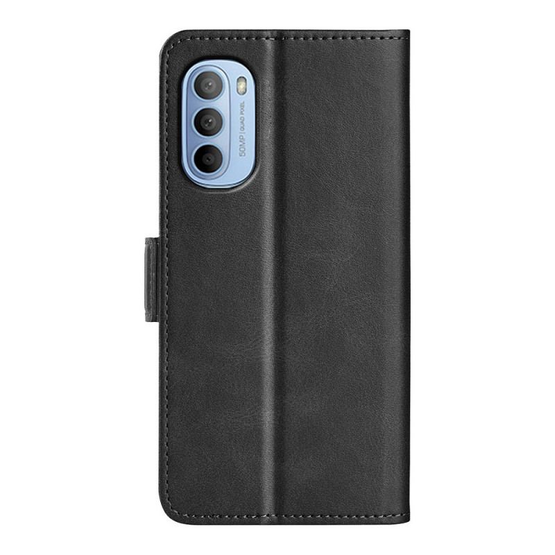 Capa De Couro Para Moto G41 / G31 Flip Aba Dupla