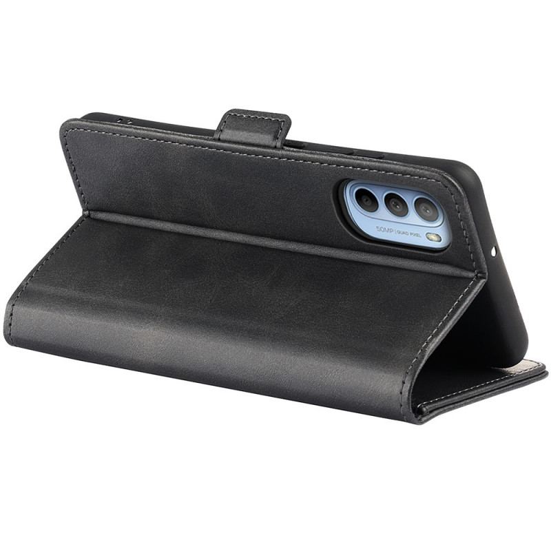 Capa De Couro Para Moto G41 / G31 Flip Aba Dupla