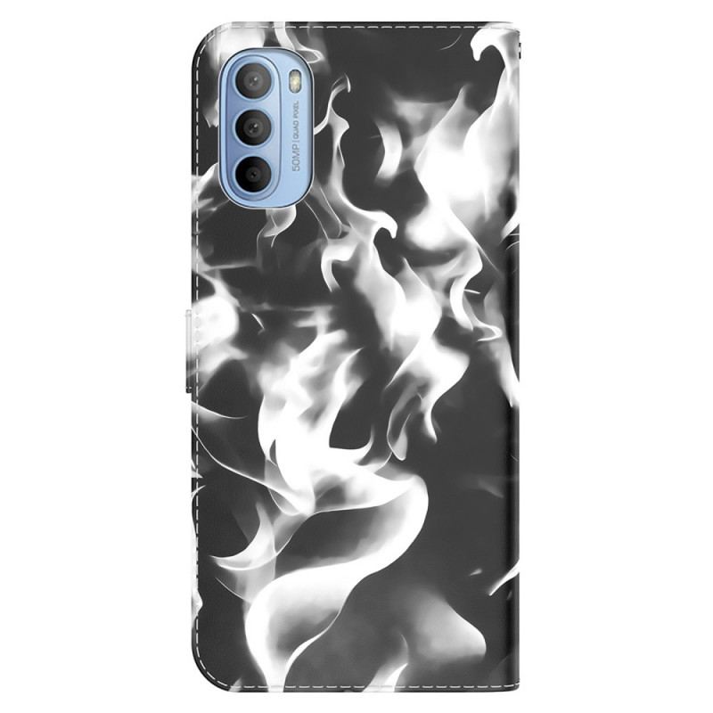 Capa De Couro Para Moto G41 / G31 Padrão Abstrato