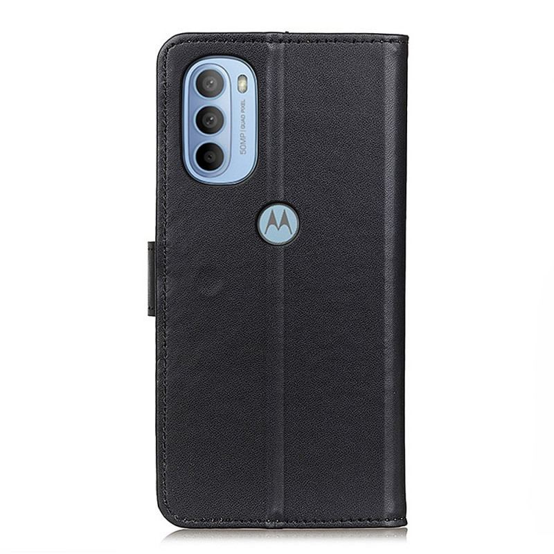 Capa De Couro Para Moto G41 / G31 Couro Sintético Liso