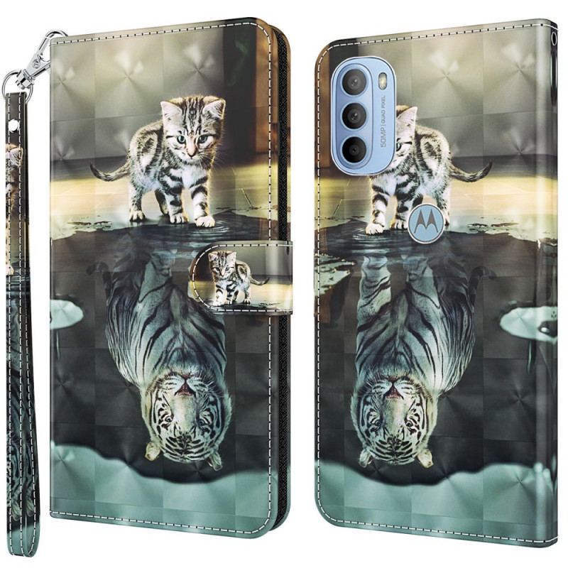 Capa Em Pele Para Moto G41 / G31 Ernesto O Tigre