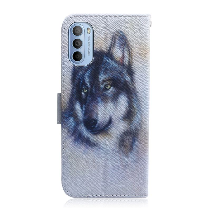 Capa Em Pele Para Moto G41 / G31 Olhar Canino