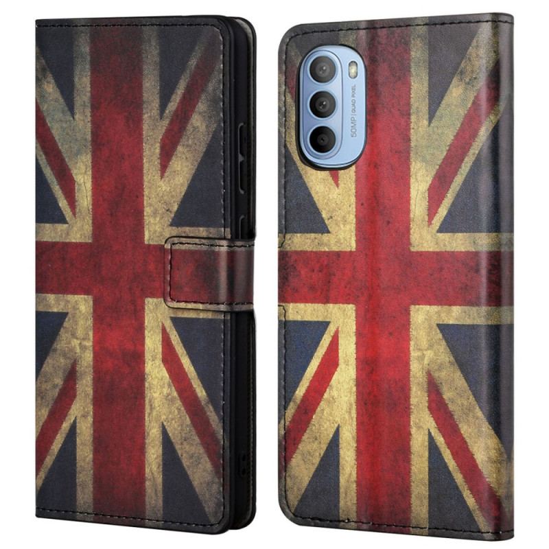 Capa Flip Para Moto G41 / G31 Bandeira Da Inglaterra