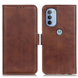 Capa Flip Para Moto G41 / G31 De Couro Aba Dupla