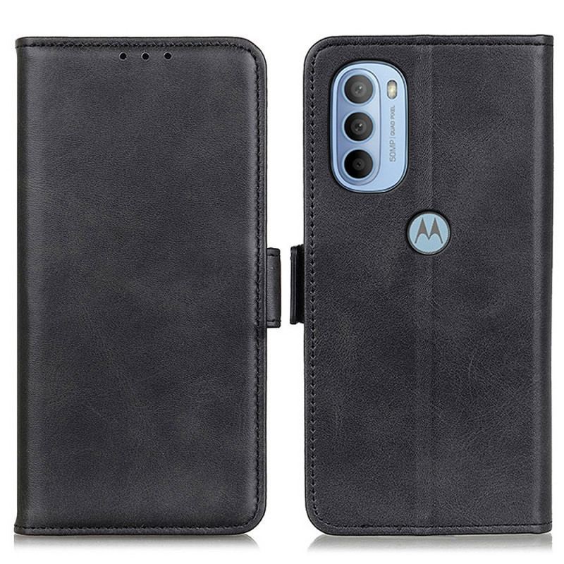 Capa Flip Para Moto G41 / G31 De Couro Aba Dupla