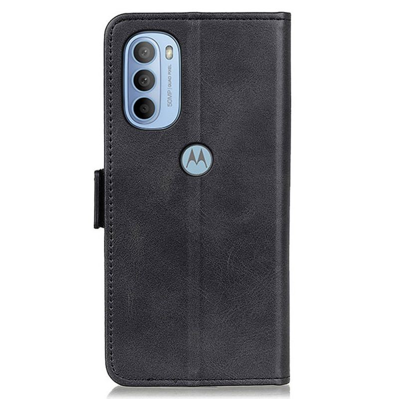 Capa Flip Para Moto G41 / G31 De Couro Aba Dupla