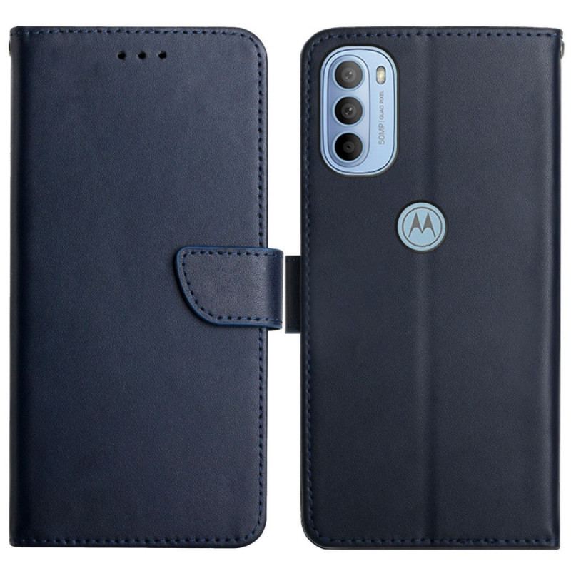 Capa Flip Para Moto G41 / G31 Couro Napa Genuíno