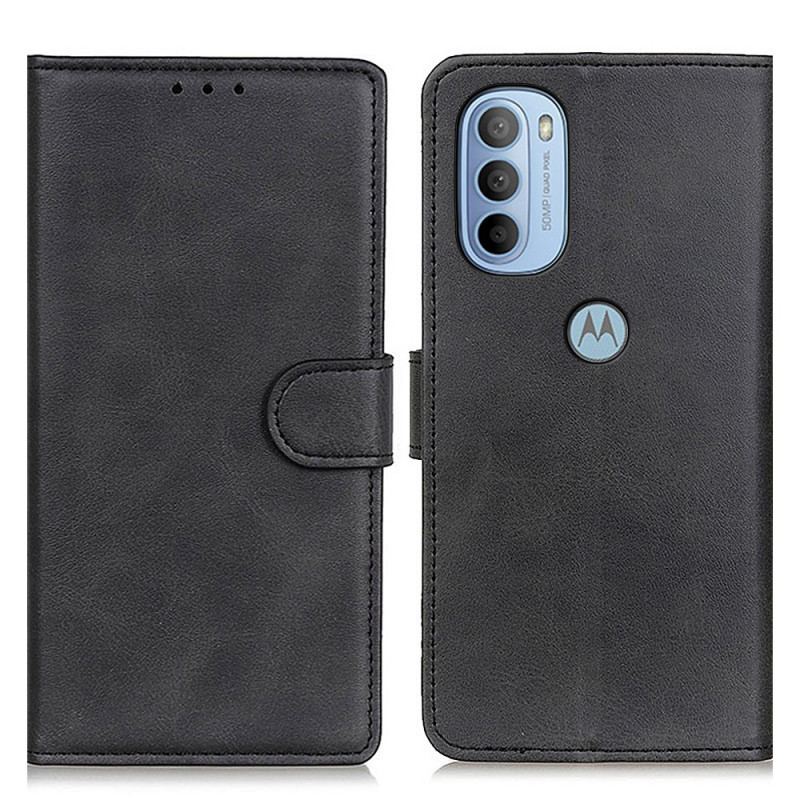 Capa Flip Para Moto G41 / G31 Efeito De Couro Retrô Fosco