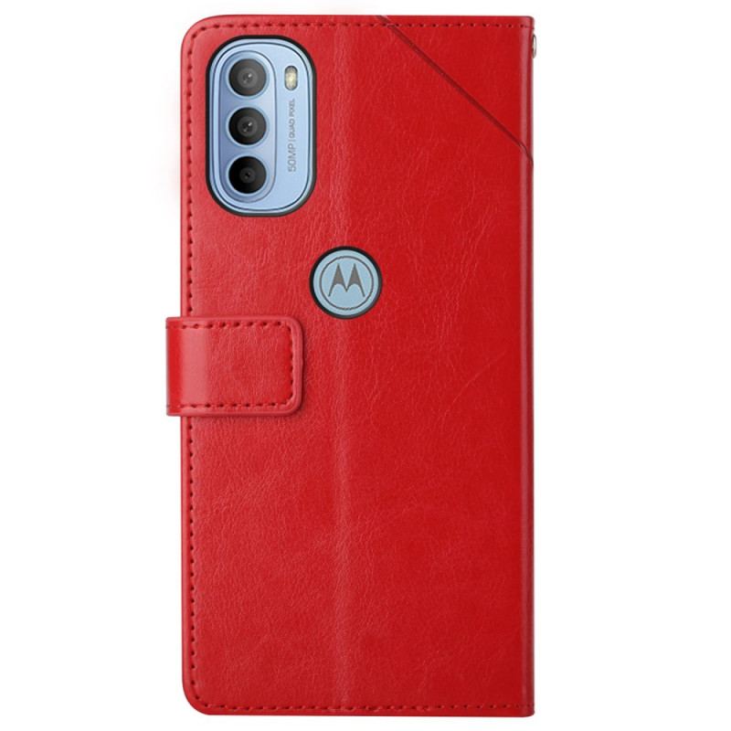 Capa Flip Para Moto G41 / G31 Estilo Couro Geo Y Design