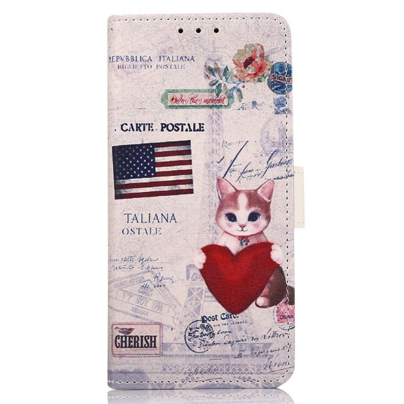 Capa Flip Para Moto G41 / G31 Gato Viajante