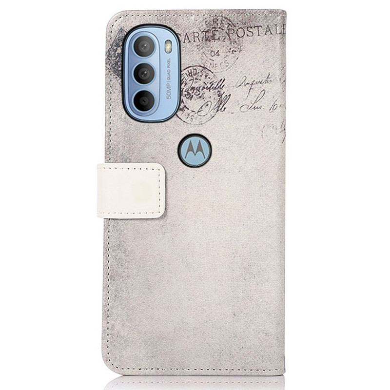 Capa Flip Para Moto G41 / G31 Gato Viajante