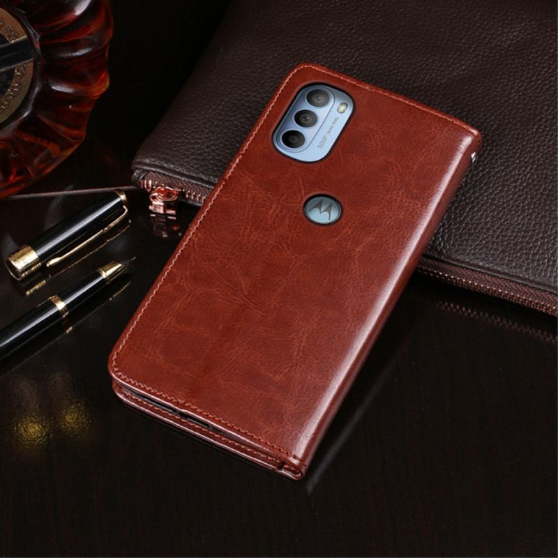 Capa Flip Para Moto G41 / G31 Imitação De Couro Idewei